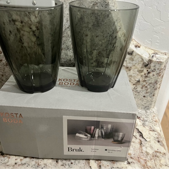 Kosta Boda Bruk Large Tumbler, Set of 2 (2 sets available) - Picture 2 of 5